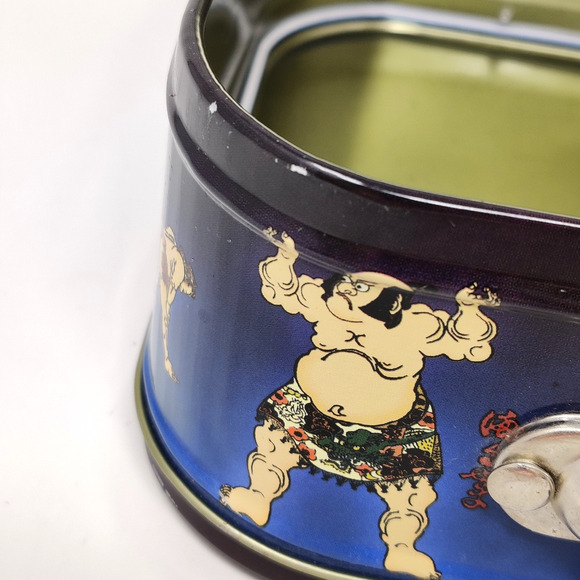 Sumo Basho Metal Lunch Box Vintage 1998 Fun Retro Collectible Wrestling Japan - Picture 13 of 16